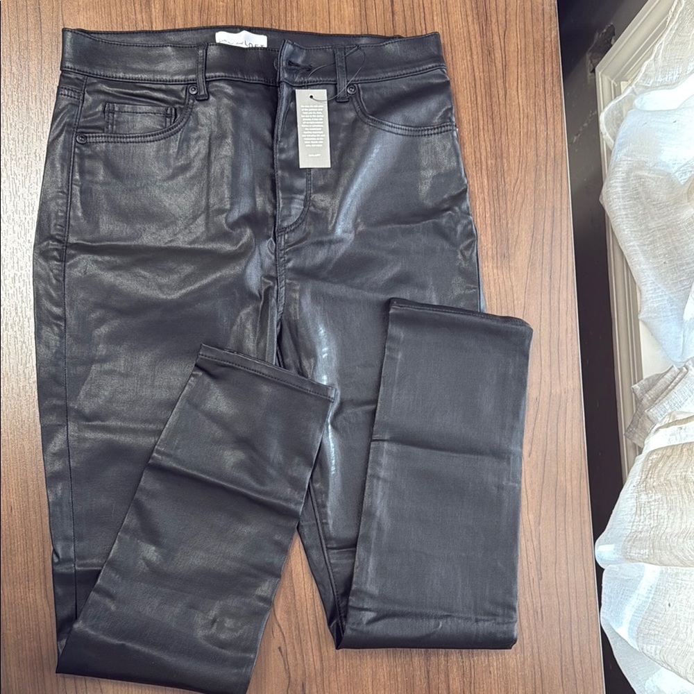 Loft Black Coated Pants